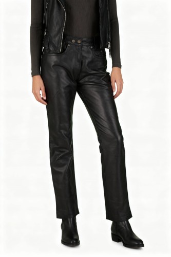 Przejdź do produktu Damskie spodnie motocyklowe skórzane Polo skóra chopper cruiser 40 M L