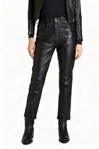 Przejdź do produktu Damskie spodnie motocyklowe skórzane proste skóra chopper cruiser 36 S