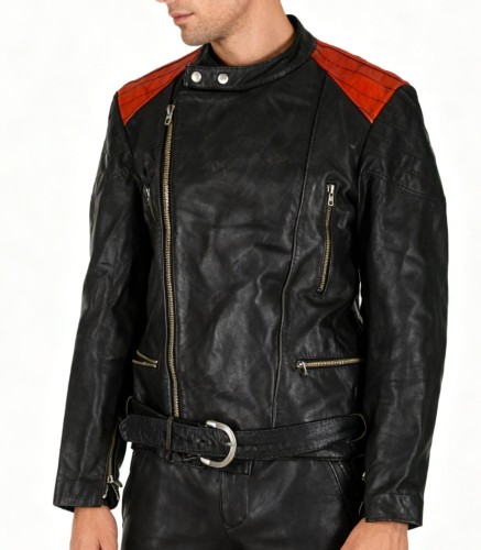 Przejdź do produktu Kurtka motocyklowa skórzana męska skóra ramoneska chopper S M