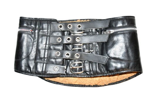 Przejdź do produktu Pas nerkowy skórzany motocyklowy unisex 91 cm
