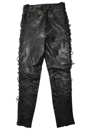 spodnie motocyklowe skórzane sznurowane damskie 30 XS