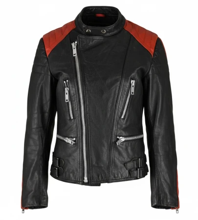 kurtka motocyklowa skórzana ramoneska męska XS S