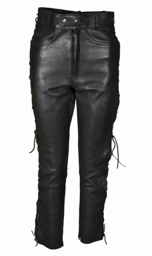 Przejdź do produktu SPODNIE MOTOCYKLOWE SKÓRZANE SKÓRA CHOPPER SZNUROWANE 46 XS S