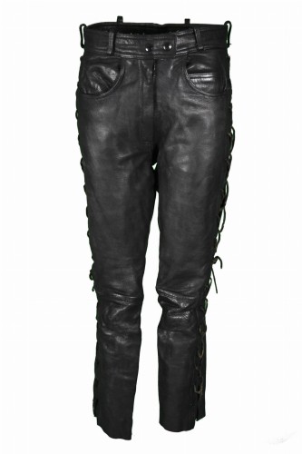 Przejdź do produktu DAMSKIE SPODNIE MOTOCYKLOWE SKÓRZANE SKÓRA SZNUROWANE CHOPPER 40 M L