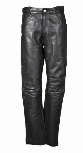 Przejdź do produktu MĘSKIE SPODNIE MOTOCYKLOWE SKÓRZANE SKÓRA CHOPPER 40 S