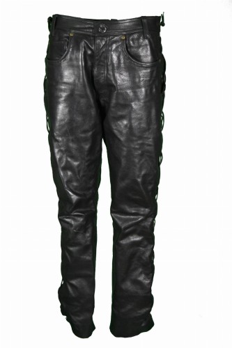 Przejdź do produktu MĘSKIE SPODNIE MOTOCYKLOWE SKÓRZANE SKÓRA CHOPPER 34 M